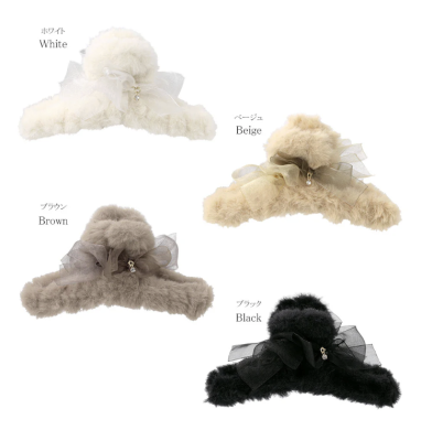 Kẹp tóc Osewaya nơ mây bông 25BS0802