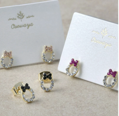 Khuyên tai Osewaya nơ mini 20PC0108