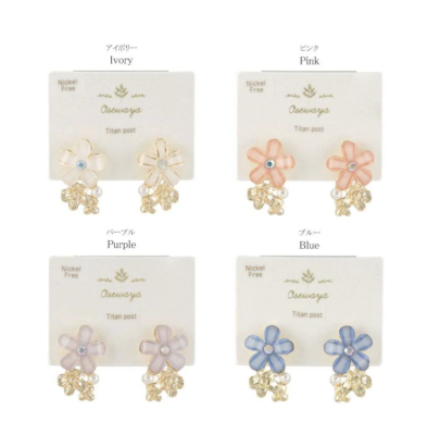 Khuyên tai Osewaya bông hoa 23PC1387