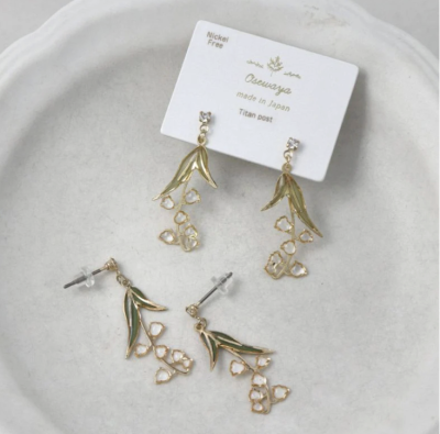 Khuyên tai Osewaya hoa linh lan 23PC1548