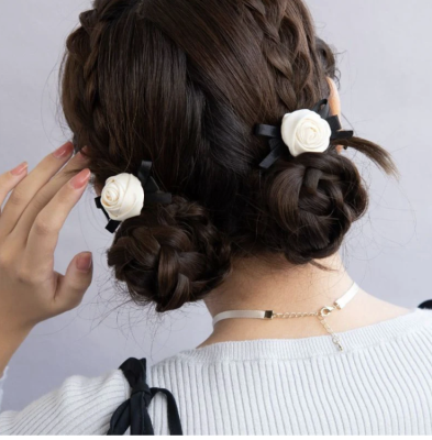 Kẹp tóc Osewaya hoa hồng 24CL0315