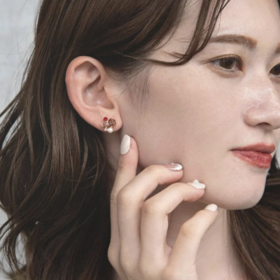 Khuyên tai Osewaya hoa hồng 99PC1628