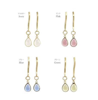 Khuyên tai Osewaya giọt nước 23PC1407