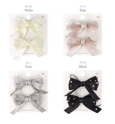 Kẹp tóc Osewaya mini ruy băng 25CL0366