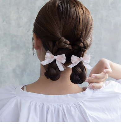 Kẹp tóc Osewaya mini ruy băng 25CL0366