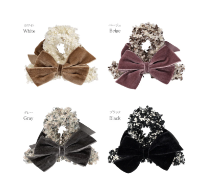 Kẹp tóc Osewaya nơ nhung 25BS0784