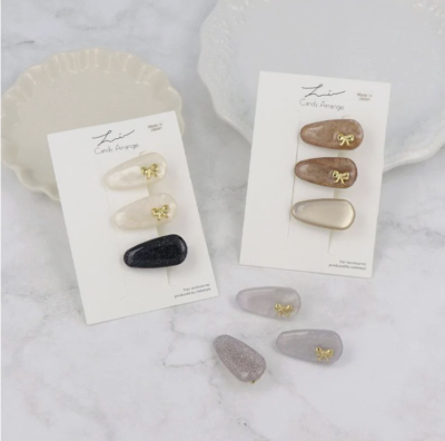 Set kẹp tóc Osewaya đá cẩm thạch 24CL0312