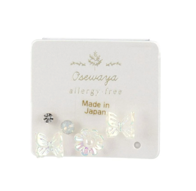 Set khuyên tai Osewaya bướm sắc màu 21JP0451
