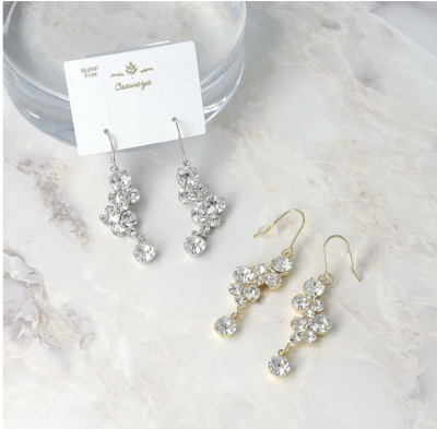 Khuyên tai Osewaya pha lê lấp lánh 23PC1437