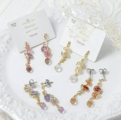 Khuyên tai Osewaya vườn hoa nhỏ 23PC1412