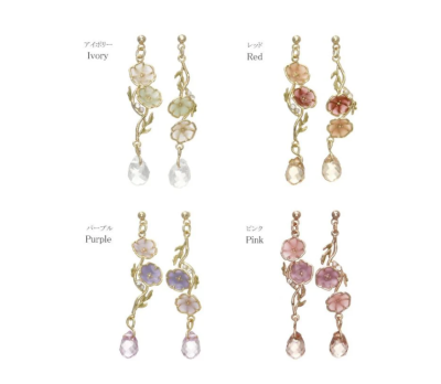 Khuyên tai Osewaya vườn hoa nhỏ 23PC1412