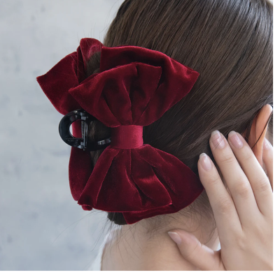 Kẹp tóc Osewaya nhung mềm mại 25BS0773