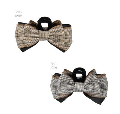 Kẹp tóc Osewaya kẻ caro 25BS0778