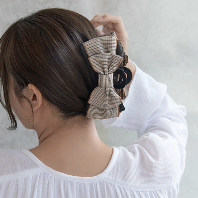 Kẹp tóc Osewaya kẻ caro 25BS0778