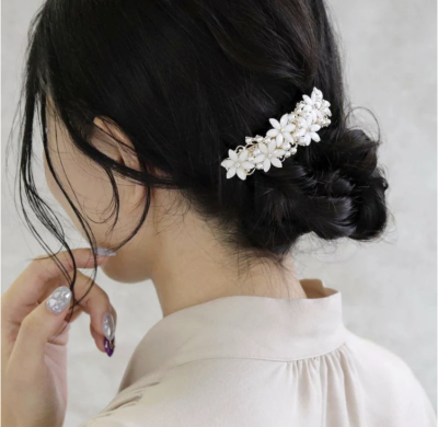 Kẹp tóc Osewaya hoa ngọc trai 20VT0066